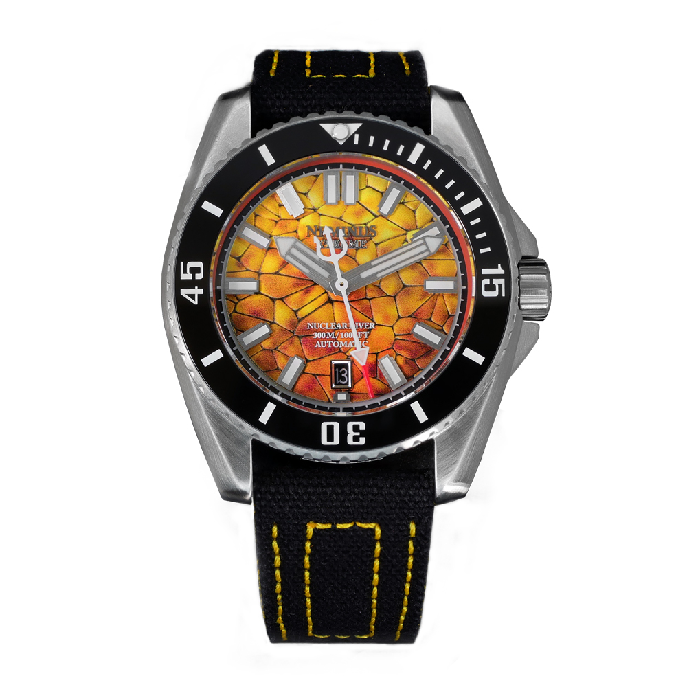 Neminus Xtreme Diver 300 Yellow Nuclear Automatic Diver Watch 44mm